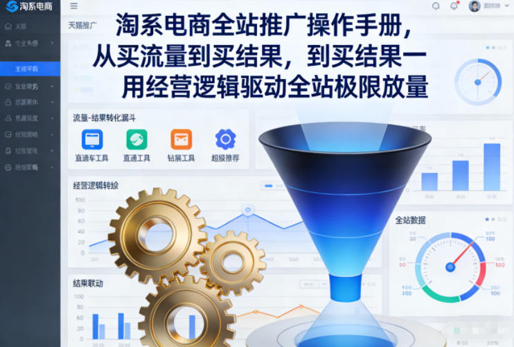 淘系电商全站推广操作手册，从买流量到买结果一用经营逻辑驱动全站极限放量-灼光资源宝库