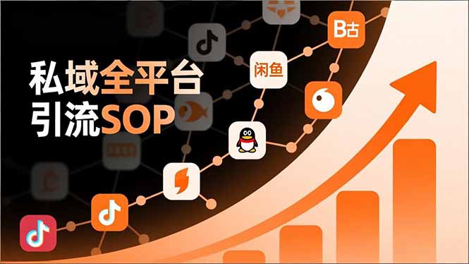 私域全平台引流SOP,抖音/快手/小红书/微信/QQ/B站/闲鱼等,技术合集,高效转化公域流量-灼光资源宝库
