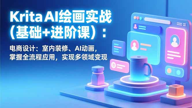 Krita AI绘画实战(基础+进阶课-灼光资源宝库