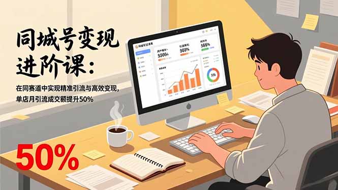 同城号变现进阶课：在同城赛道中实现精准引流与高效变现，单店月引流成交额提升50%-灼光资源宝库