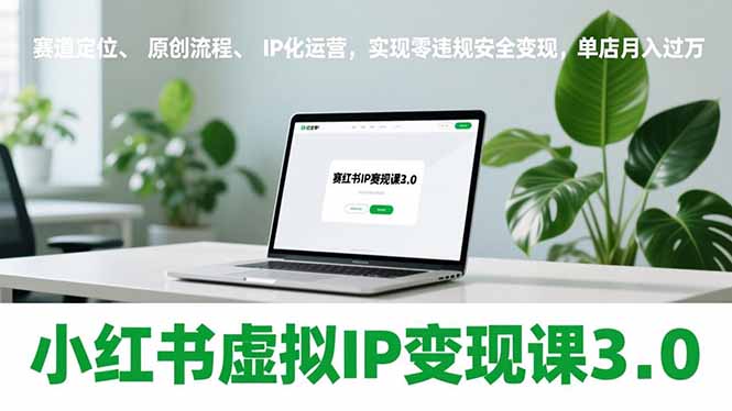 小红书虚拟IP变现课3.0，赛道定位、原创流程、IP化运营，实现零违规安全变现，单店月入过万-灼光资源宝库