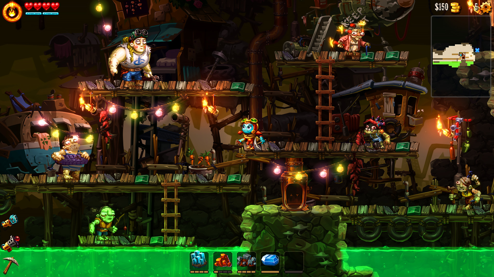 《蒸汽世界 挖掘2 SteamWorld Dig2》Switch中文版NSP下载 – 含4.1.1补丁-灼光资源宝库