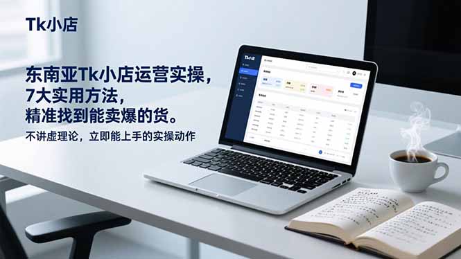 东南亚Tk小店运营实操，7大实用方法，精准找到能卖爆的货。不讲虚理论，立即能上手的实操动作-灼光资源宝库