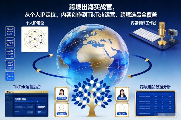 跨境出海实战营，从个人IP定位、内容创作到TikTok运营、跨境选品全覆盖-灼光资源宝库