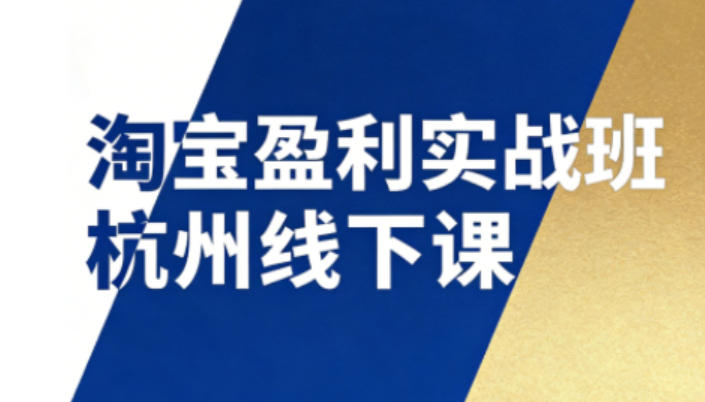 淘宝盈利实战班杭州线下课12月26-28日(音频+字幕)，帮你掌握SOP流程+12门核心技术-灼光资源宝库