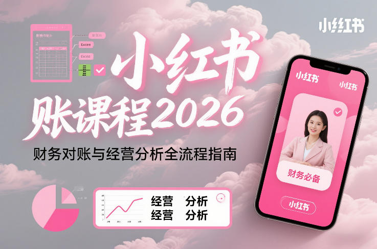 小红书对账课程2026,财务对账与经营分析全流程指南-灼光资源宝库