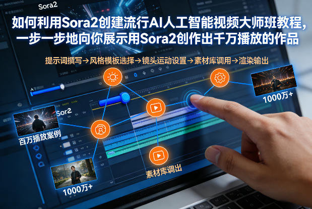 如何利用Sora2创建流行AI人工智能视频大师班，一步一步地向你展示用Sora2创作出千万播放的作品-灼光资源宝库