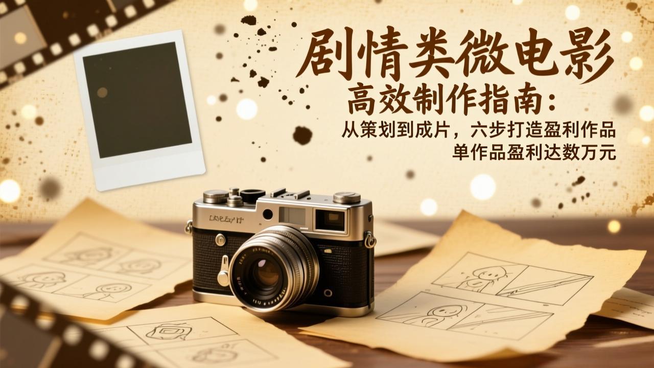 剧情类微电影高效制作指南：从策划到成片，六步打造盈利作品，单作品盈利达数万元-灼光资源宝库