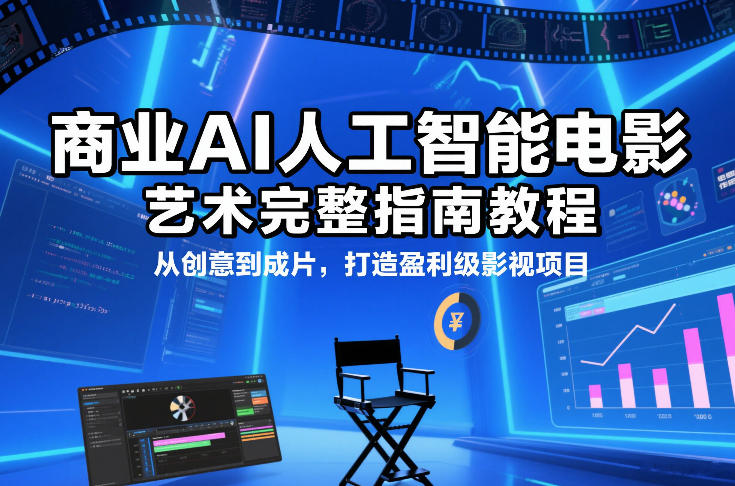 商业AI人工智能电影制作的艺术完整指南教程，从创意到成片，打造盈利级影视项目-灼光资源宝库