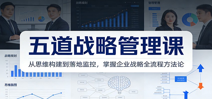 五道战略管理课：从思维构建到落地监控，掌握企业战略全流程方法论-灼光资源宝库