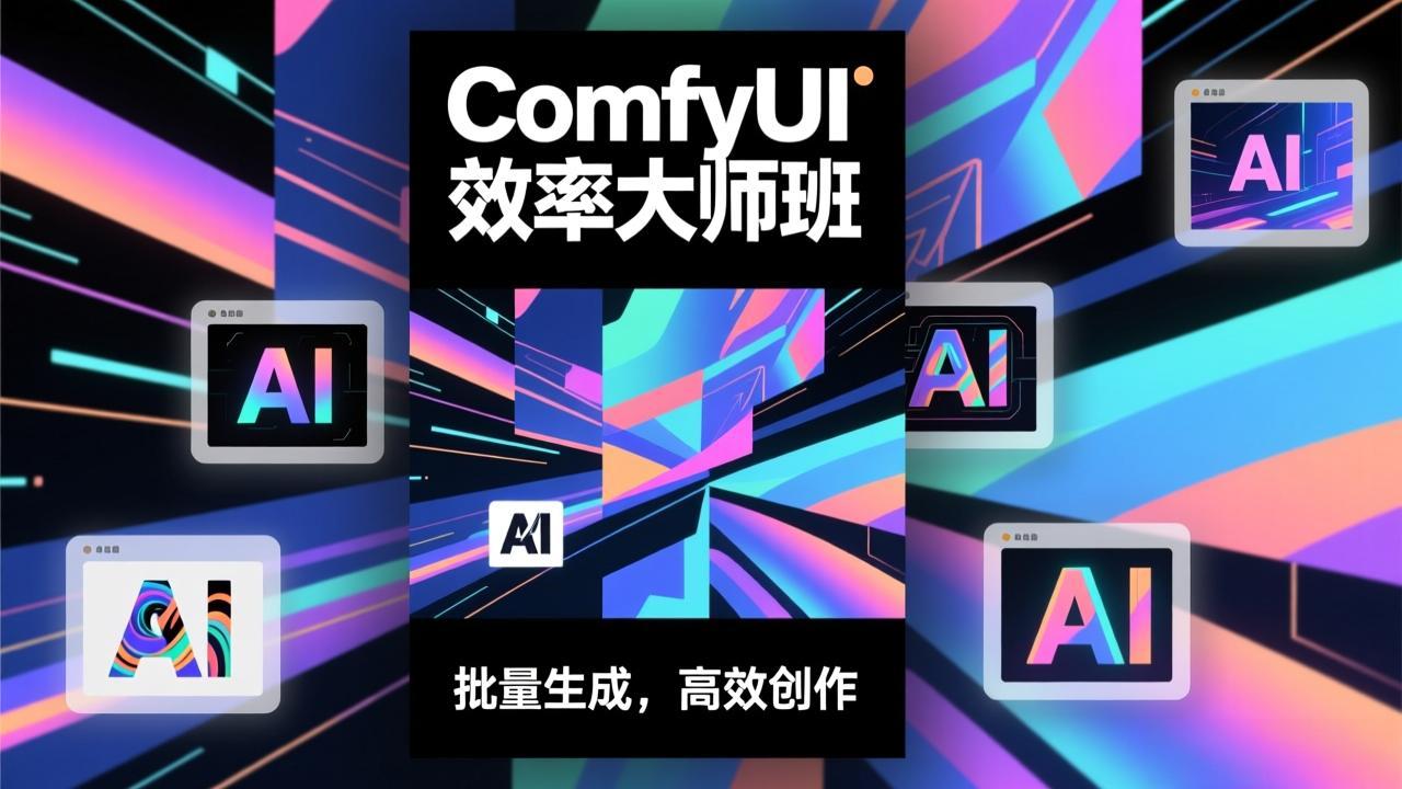 ComfyUI效率大师班：工作流搭建，批量生成，将个人AI出图效率提升5-10倍，月接单收入1-3万-灼光资源宝库