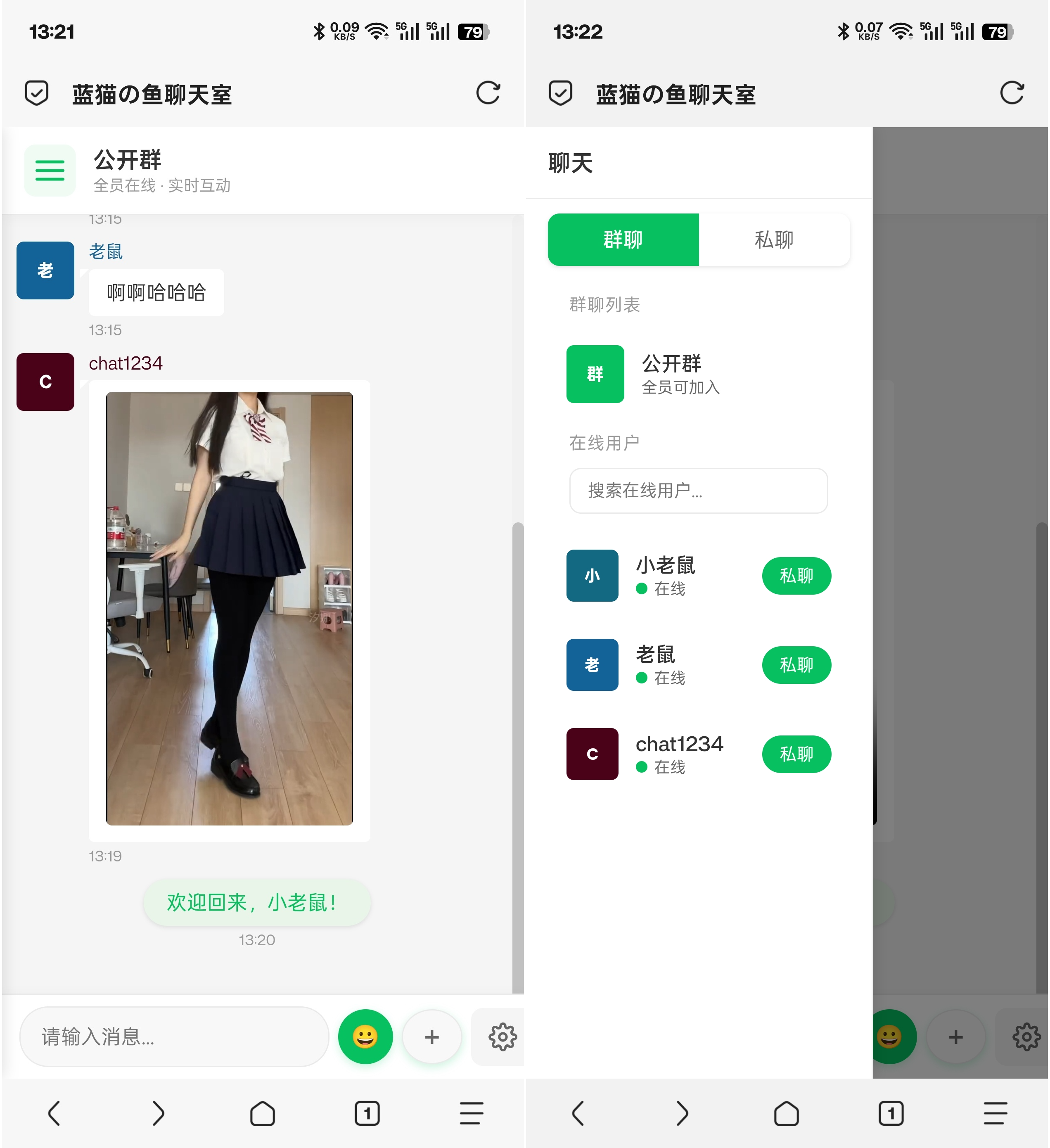 PHP实时消息聊天室源码 PHP+WebSocket-蘑菇资源宝库