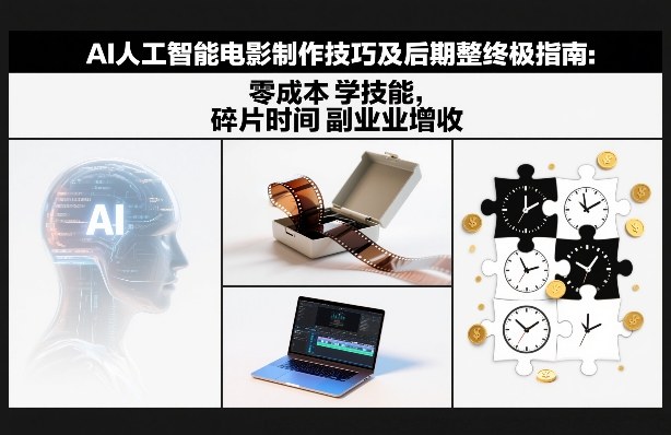 AI人工智能电影制作技巧及后期完整终极指南：零成本学技能，碎片时间副业增收-灼光资源宝库