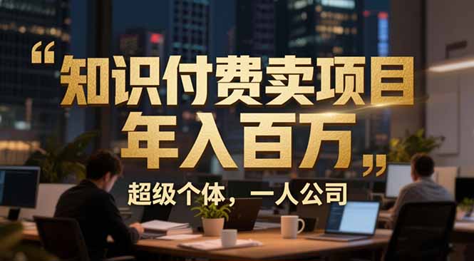 从0到年入百万：超级个体实战心得公开，个人IP×精准引流×成交系统全拆解-灼光资源宝库