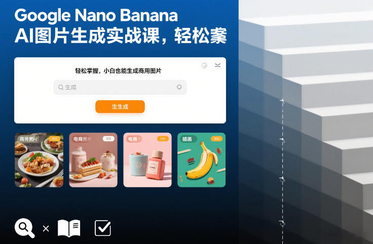 Google Nano Banana AI图片生成实战课，轻松掌握，小白也能生成商用图片-灼光资源宝库