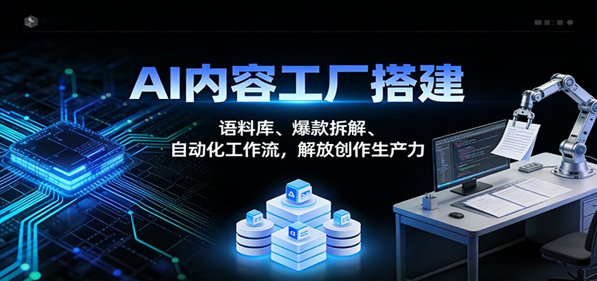 AI内容工厂搭建:语料库、爆款拆解、自动化工作流,解放创作生产力-灼光资源宝库