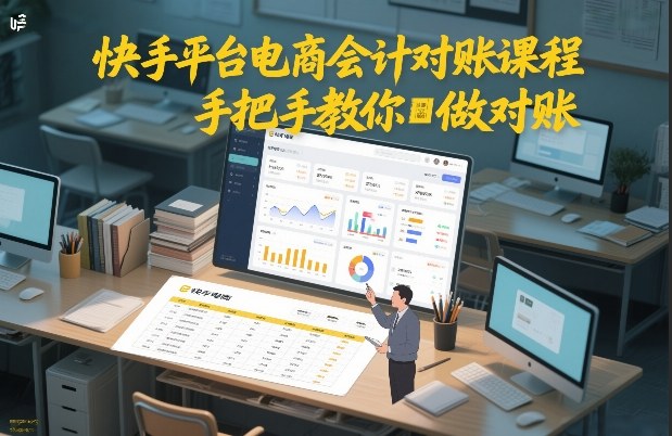 快手平台电商会计对账课程，手把手教你做对账-灼光资源宝库