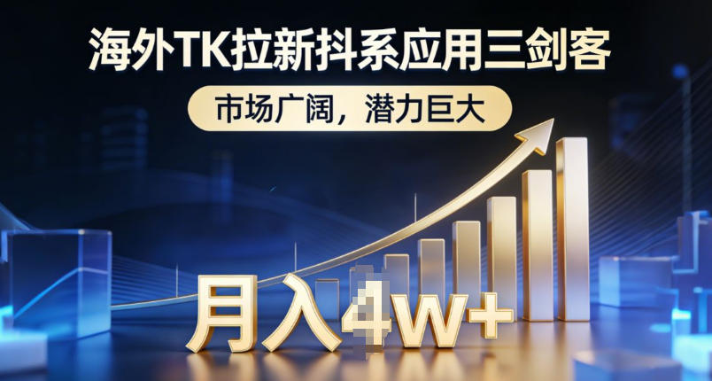 海外TK拉新抖系应用三剑客，市场广阔，潜力巨大，月入1w+-灼光资源宝库