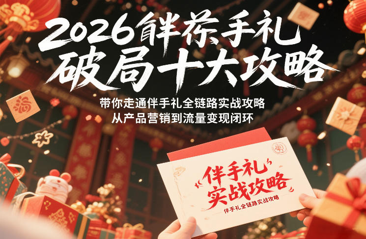 2026伴手礼破局十大攻略，带你走通伴手礼全链路实战攻略，从产品营销到流量变现闭环-灼光资源宝库