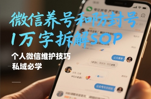 微信养号和防封号1万字拆解SOP,个人微信维护技巧,私域必学【文档】-灼光资源宝库