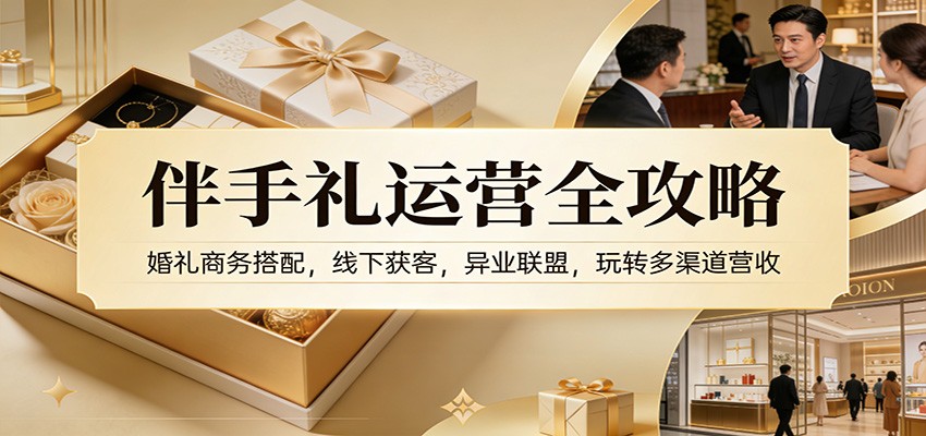 伴手礼运营全攻略：婚礼商务搭配，线下获客，异业联盟，玩转多渠道营收-灼光资源宝库
