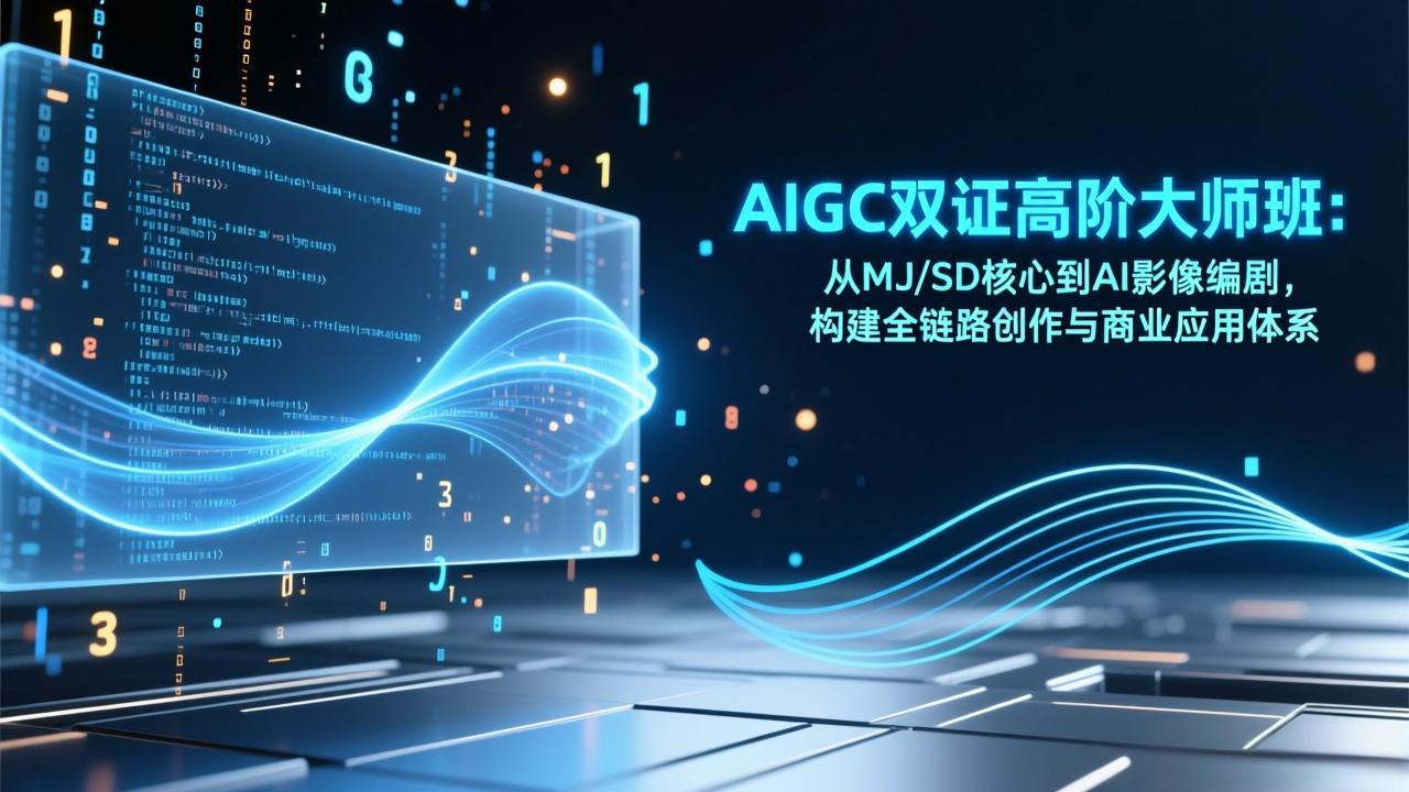 AIGC双证高阶大师班：从MJ/SD核心到AI影像编剧，构建全链路创作与商业应用体系-灼光资源宝库