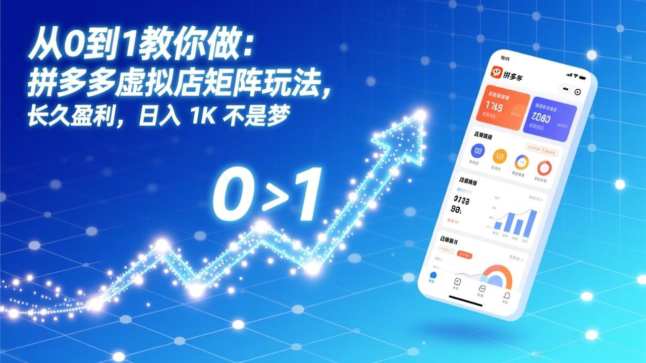从0到1教你做：拼多多虚拟店矩阵玩法，长久盈利，日入 1K 不是梦-灼光资源宝库
