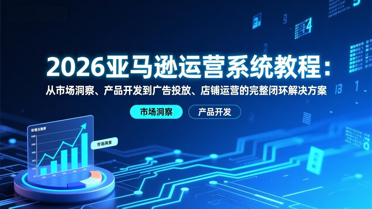 2026亚马逊运营系统教程:从市场洞察、产品开发到广告投放、店铺运营的完整闭环解决方案-灼光资源宝库