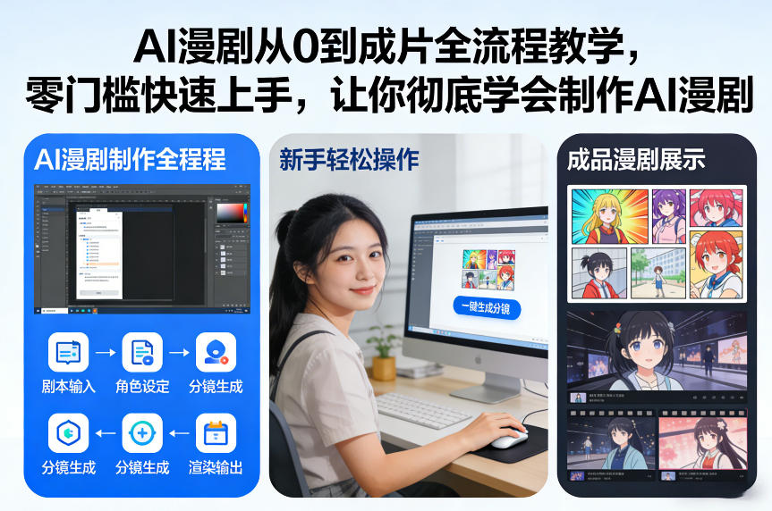 AI漫剧从0到成片全流程教学，零门槛快速上手，让你彻底学会制作AI漫剧【保姆级教程】-灼光资源宝库