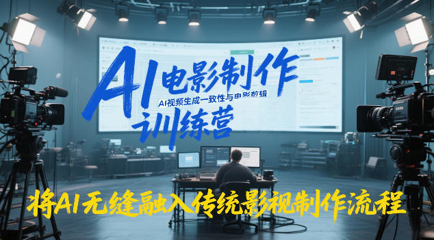 AI电影制作训练营，掌握AI视频生成一致性与电影剪辑，将AI无缝融入传统影视制作流程-灼光资源宝库