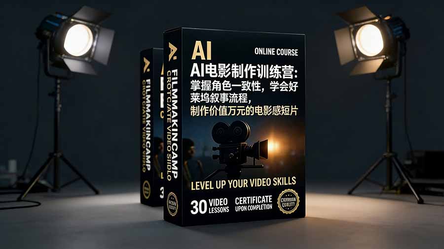 AI电影制作训练营：掌握角色一致性，学会好莱坞叙事流程，制作价值万元的电影感短片-灼光资源宝库