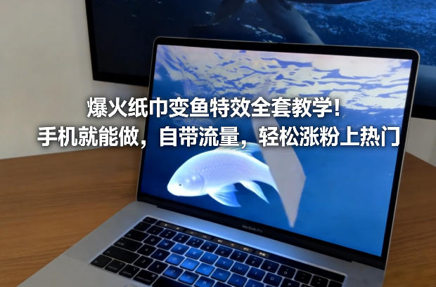 爆火纸巾变鱼特效全套教学！手机就能做，自带流量，轻松涨粉上热门-灼光资源宝库