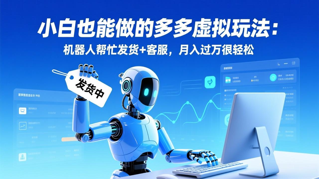小白也能做的多多虚拟玩法：机器人帮忙发货+客服，月入过万很轻松-灼光资源宝库
