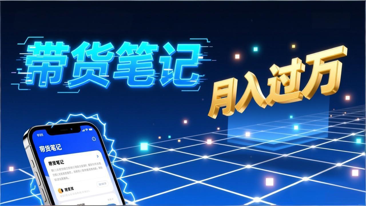 小红书爆款笔记带货实战:拆解封面标题正文全要素,手把手教你单篇笔记带货月入过万-灼光资源宝库