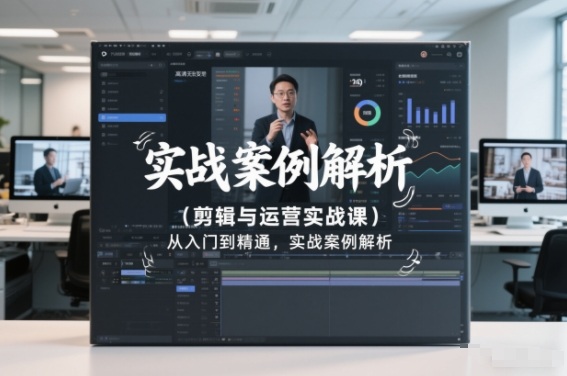 剪辑与运营实战课，从入门到精通，实战案例解析(更新2026)-灼光资源宝库