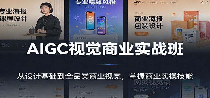 AIGC视觉商业实战班：从设计基础到全品类商业视觉，掌握商业实操技能-灼光资源宝库