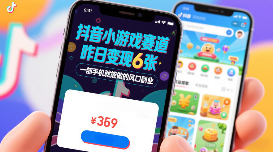 抖音小游戏赛道，昨日变现600+，零基础一部手机就能做的风口副业【揭秘】-灼光资源宝库