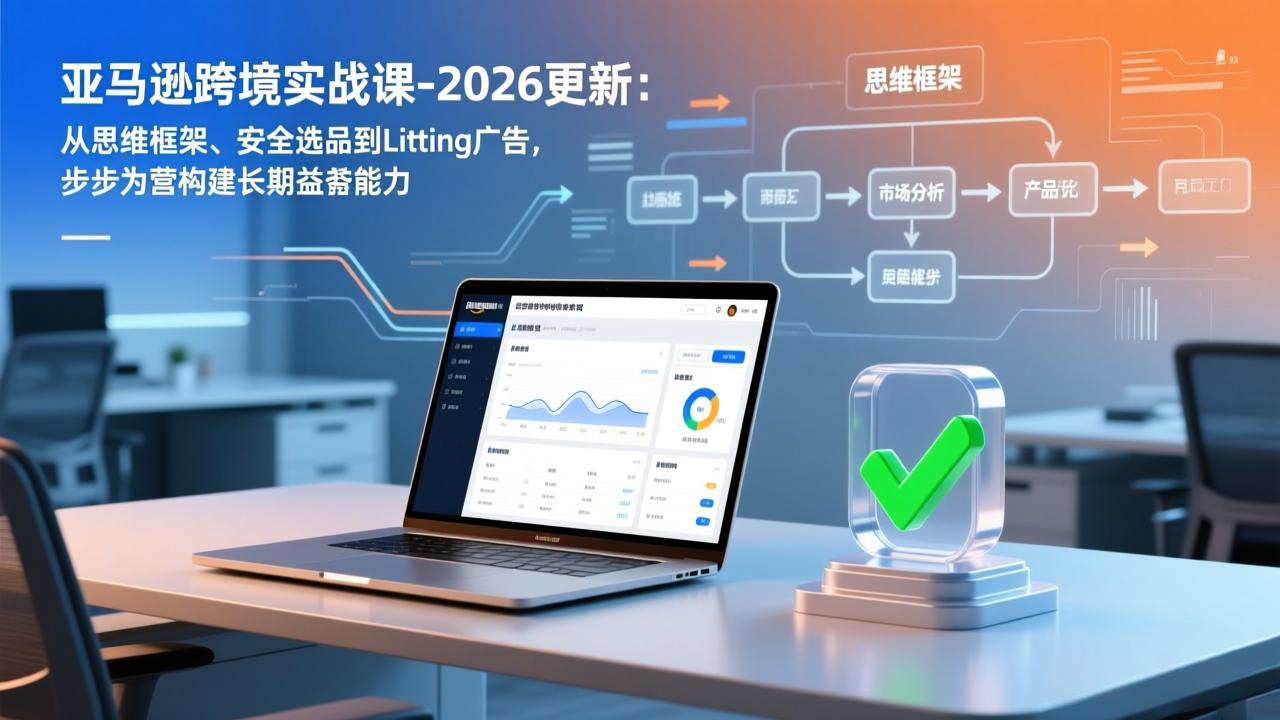 亚马逊跨境实战课-2026更新:从思维框架、安全选品到Listing广告,步步为营构建长期盈利能力-灼光资源宝库