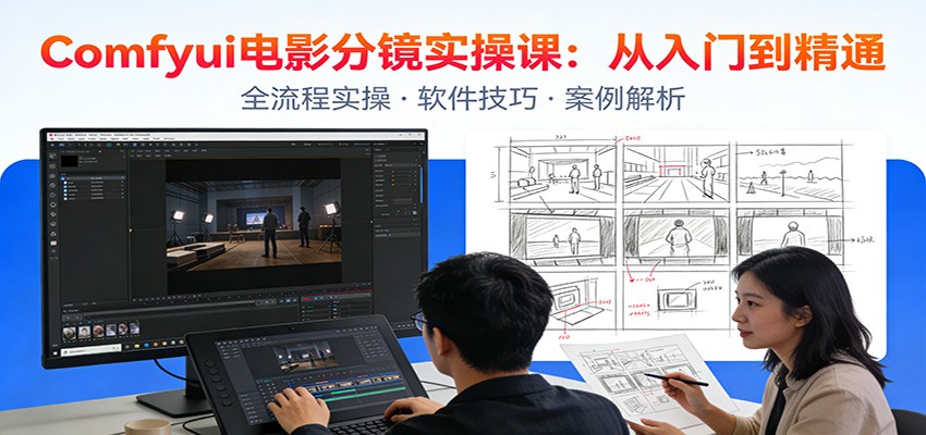 ComfyUI电影分镜实操课：分镜一致性，全流程AI视频制作，零基础也能做专业分镜-灼光资源宝库