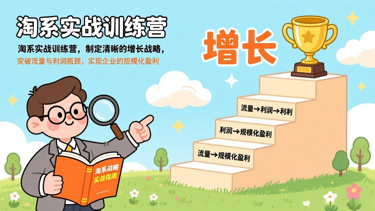 淘系实战训练营,制定清晰的增长战略,突破流量与利润瓶颈,实现企业的规模化盈利-灼光资源宝库
