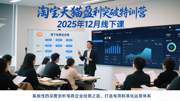 淘宝天猫盈利突破特训营25年12月线下课，系统性的深度剖析电商企业经营之道，打造电商标准化运营体系-灼光资源宝库