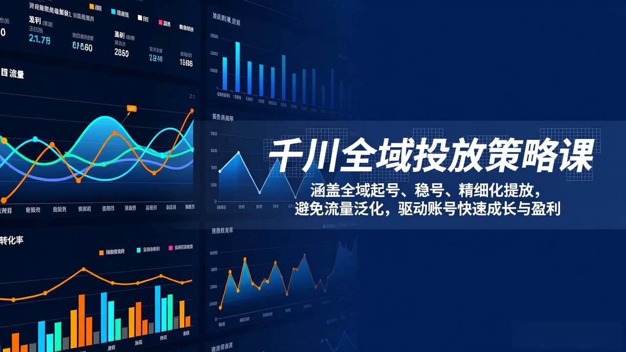 千川全域投放策略课：涵盖全域起号、稳号、精细化投放，避免流量泛化，驱动账号快速成长与盈利-灼光资源宝库