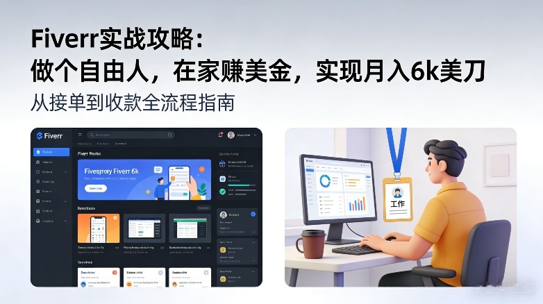 Fiverr实战攻略，做个自由人，在家賺美金，实现月入6k美刀-灼光资源宝库
