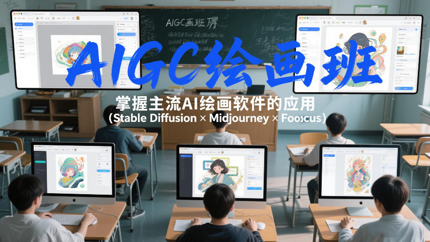 AIGC绘画班，掌握主流Ai绘画软件的应用(Stable Diffusion x Midjourney x Fooocus)-灼光资源宝库