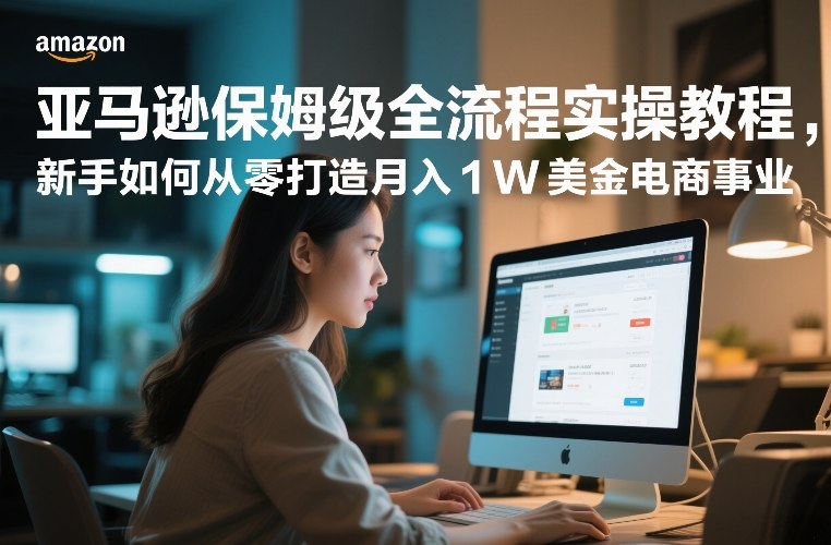 亚马逊保姆级全流程实操教程,新手如何从零打造月入1W美金电商事业-灼光资源宝库