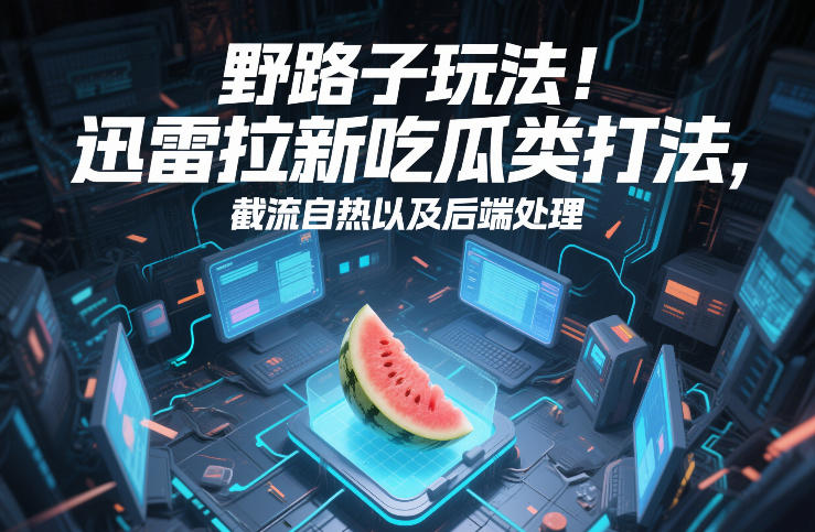 野路子玩法！迅雷拉新吃瓜类打法，截流自热以及后端处理-灼光资源宝库