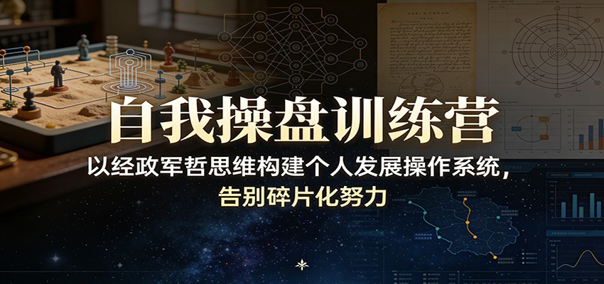 自我操盘训练营：以经政军哲思维构建个人发展操作系统，告别碎片化努力-灼光资源宝库