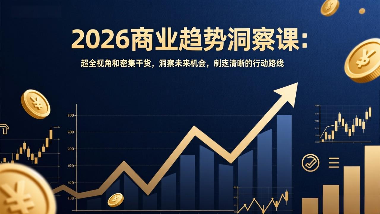 2026商业趋势洞察课：超全视角和密集干货，洞察未来机会，制定清晰的行动路线-灼光资源宝库