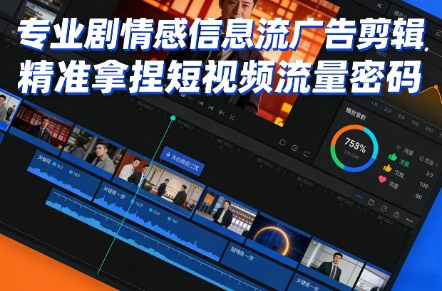 专业剧情感信息流广告剪辑,精准拿捏短视频流量密码-灼光资源宝库