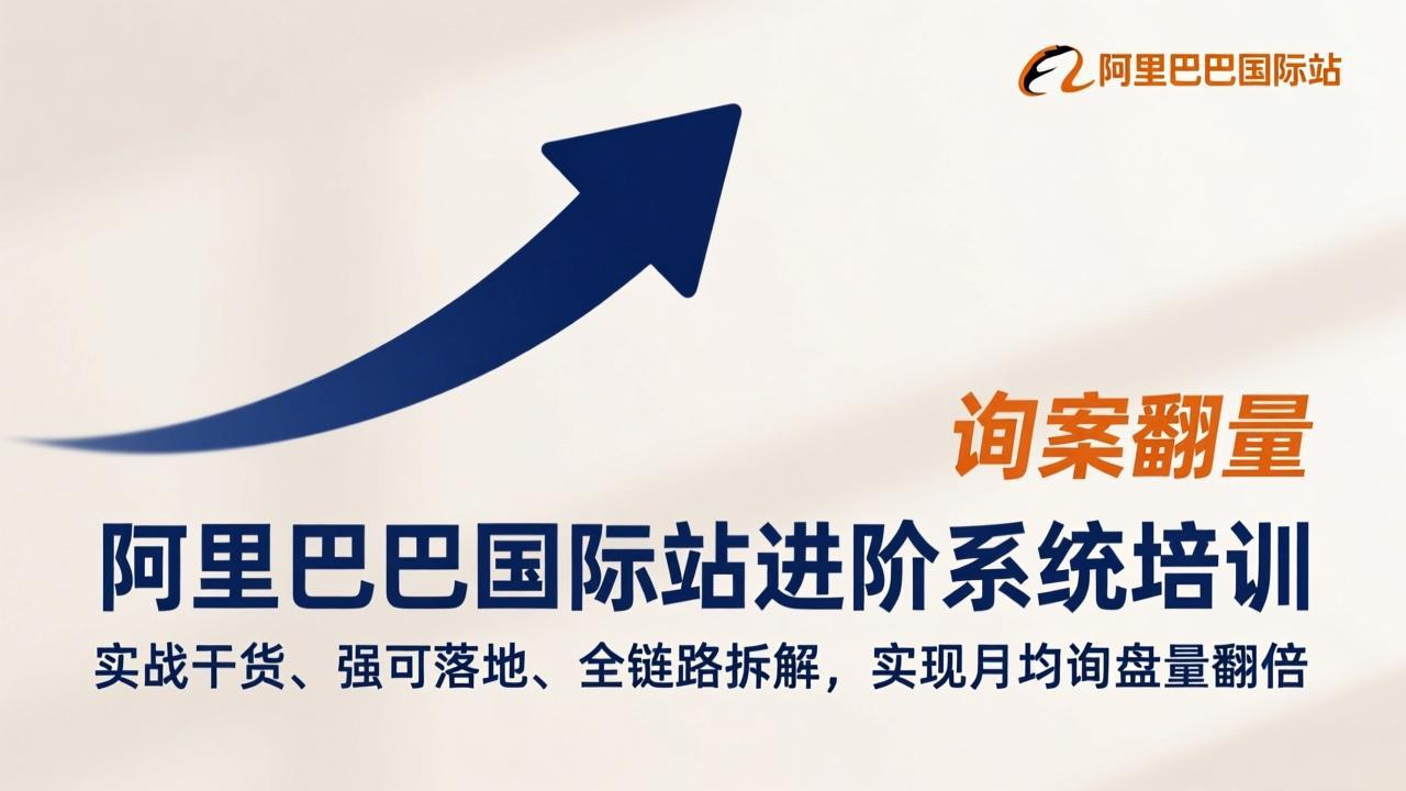 阿里巴巴国际站进阶系统培训，实战干货、强可落地、全链路拆解，实现月均询盘量翻倍-灼光资源宝库